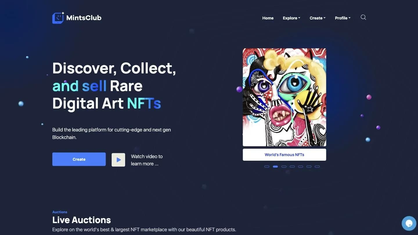 The MintsClub website