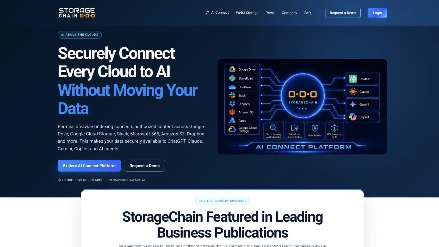 The StorageChain website